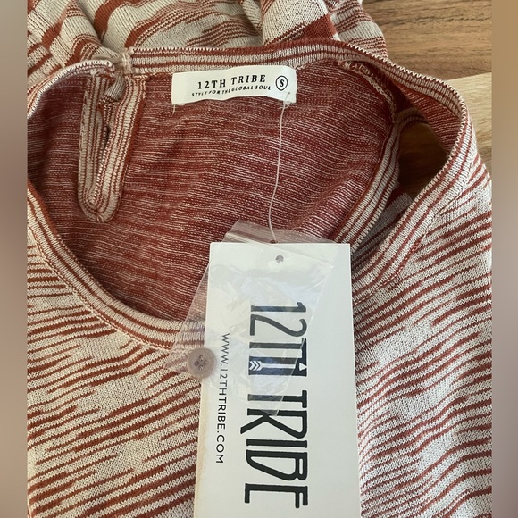 12th Tribe Northern Lights Rust Multi Knit Dress - Picture 4 of 5